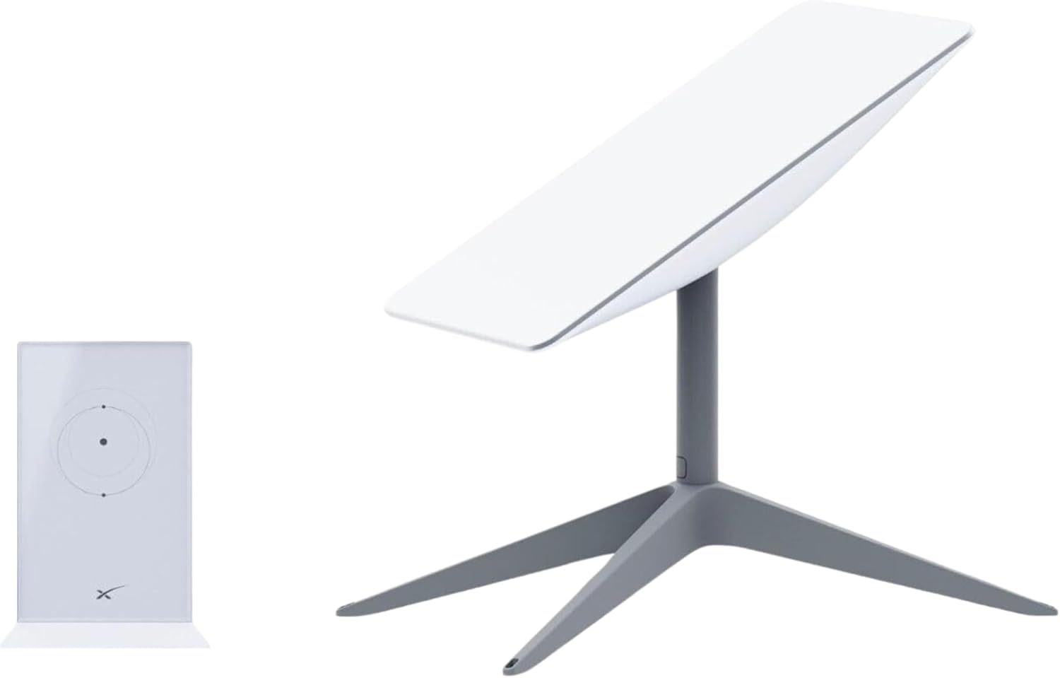 Starlink Standard Kit: Antenne mit Stativ und Router, freigestellt